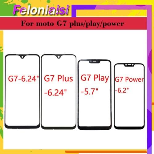 For Motorola Moto G7 G7 Plus G7 Power G7 Play Front Outer Screen Panel Glass Lens Touch Screen LCD Cover Replacement