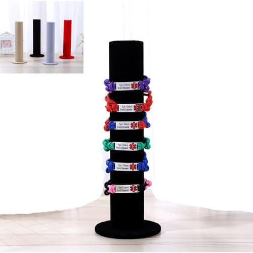 Flannel Display Stand Bead String Jewelry Rack Bracelet Hair Accessory Storage Stand Holder Vertical Bangle Display Organizer