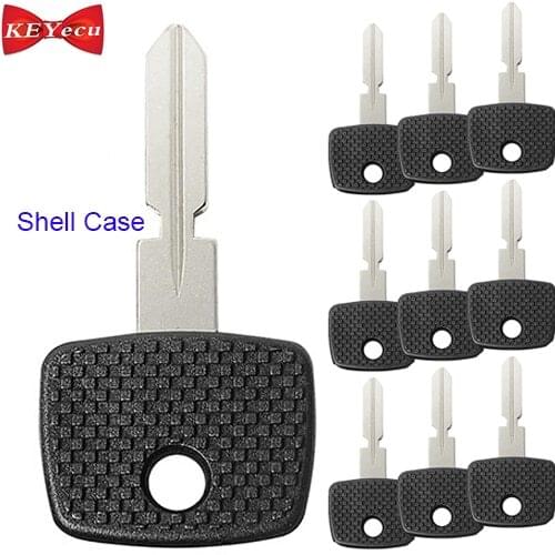KEYECU 10pcs for Mercedes-Benz Transponder Ignition Key Shell Case Fob Housing HU39 Blade Without Chip