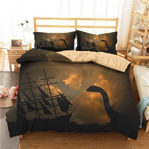 A Bedding Set 3D Printed Duvet Cover Bed Set Dinosaur Home Textiles for Adults Bedclothes with Pillowcase #DG20