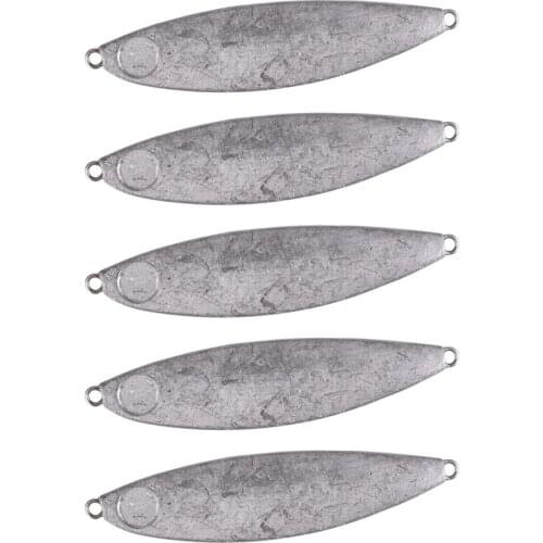 20pcs Unpainted Metal Jigs Lures 7g 10g 15g 20g 30g Slow Jigs Blank Fishing Bait Spoon Artificial Hard Winter Ice Jigging Hooks