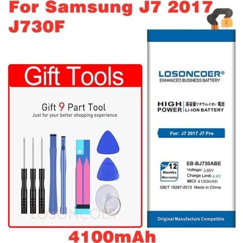 LOSONCOER 4100mAh EB-BJ730ABE For Samsung Galaxy J7 2017,J7 Pro,SM-J730F,J730FM,J730G,J730GM,J730K J730D J730S Battery