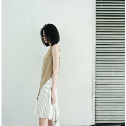 Return Market Fashionable Temperament Joker High Yao Xianshou A Word Fold Half-body Skirt J1904026