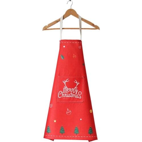 Christmas Apron Christmas Tree Ins Nordic Simple Red Festive Fabric Furniture Kitchen Baking Apron Cooking Men And Women Aprons