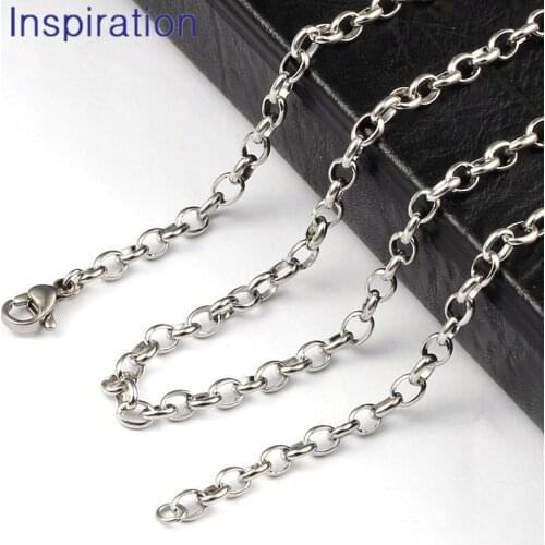 New 18'' 20'' 24'' 28'' 32'' Stainless Steel Chain Necklace with Lobster Clasp fit Floating Locket Pendant Necklace