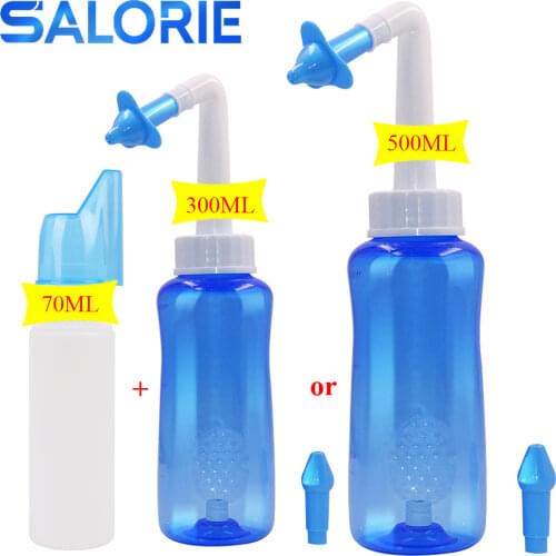 300/500ML Nose Cleaner Neti Pot 70ML Nasal Wash Irrigator Spray Sinusitis Rhinitis Cure Nosal Sinus Rinse Adult Kids Health Care