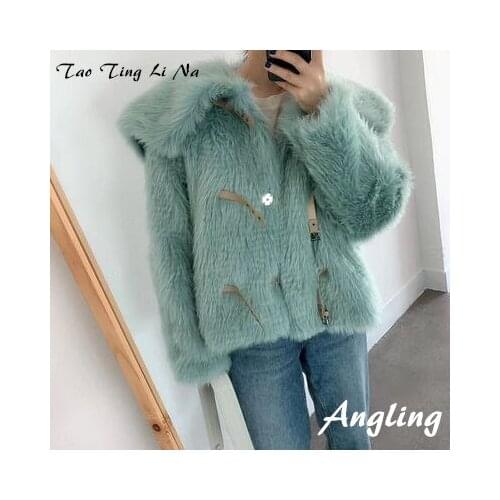Top brand Style 2020 New High-end Fashion Women Faux Fur Coat C49 high quality