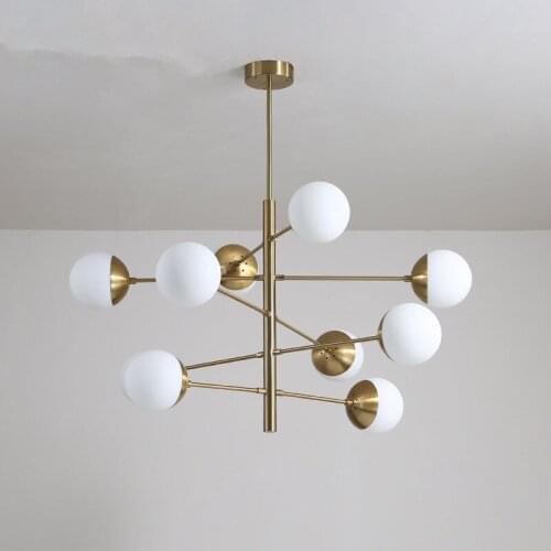 Postmodern Molecular Metal Glass Ball Pendant Light For Loft Apartment Villa Hotel Hall Light Fixtures