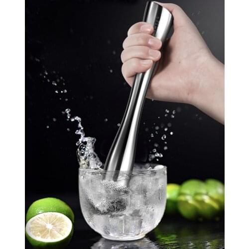 Professional Drink Muddler Bartender Tool for Old Fashioned Mix the Perfect Cocktail Right at Home Using Stainless Steel FP8