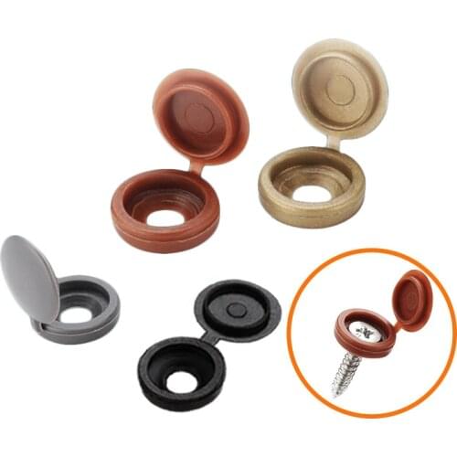 100PCS Self-tapping Cabinet With Wire Nails Cupboard M4m5 Cover Plastic Screw Furniture Decorative Nuts Cover Bolts Hardware