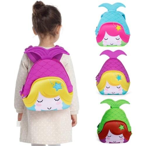 3D Cartoon Mermaid Children School Bags Cute Waterproof School Backpack for Girls Toddler Book Bag Kindergarten Kids Bag Mochila