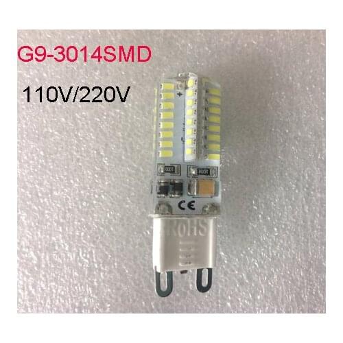 G9 6W 220V 110V 127V smd 3014 LED Corn Light Bulb Super bright 360 degree Replace 30W Halogen Lamp mini candle spotlight 64LEDS