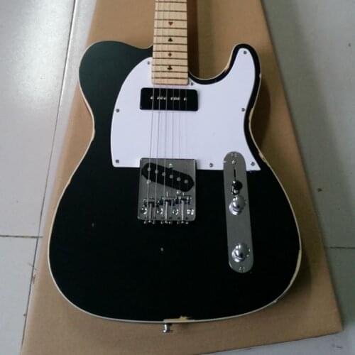 Vintage guitar black color high quality electric guitar made in china maple wood fingerboard 22 fret beautiful and cool