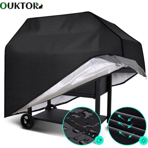 Waterproof BBQ Grill Cover Barbeque Cover Anti Dust Rain UV For Gas Charcoal Electric Barbe Barbecue Accessories Outdoor Garden