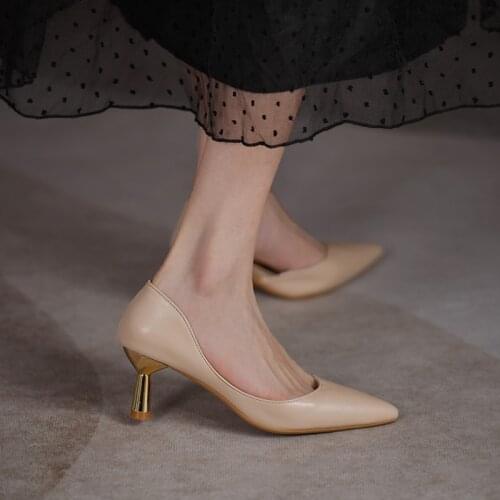 Sexy high heels genuine leather party woemn shoes thin heels women high heel shoes autumn women heels