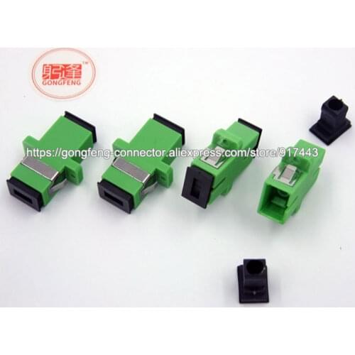 100PCS GONGFENG New HOT Sale SC/APC Fiber Optical Connector Flange head Adapter Coupler Square joint Free shipping to Russia