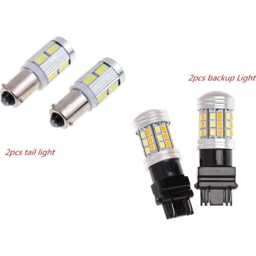 2pcs H6W BAX9s 433434 64132 64113 64111 LED Parking Light Tail Light Bulb/LED backup Signal Lights Dual Color (white + yellow)
