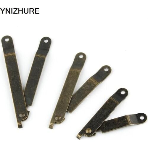30PCS Antique Bronze Lid Support Hinges Stay For Box Display Furniture Accessories Cabinet Door Kitchen Cupboard Hinges
