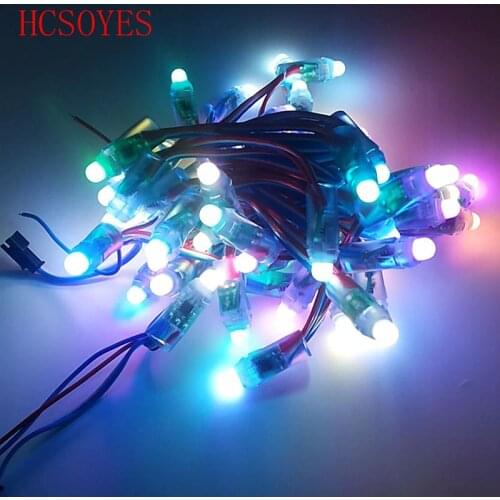 50pcs/lots addeessable 12mm WS2811 Full Color LED Pixel Light Module DC 5V RGB color 2811 IC Digital LED christmas string
