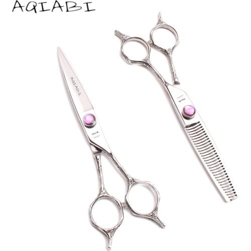 A9018 6'' AQIABI Professional Human Hair Scissors Hairdressing Cutting Shears Thinning Scissors Barbers Salon Hair Styling Tools