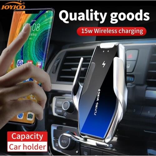 Auto Clamping Charger Holder foriPhone forSamsung Fast Charging Air Vent Wireless Charger Holder forHuawei forXiaomi Infrared
