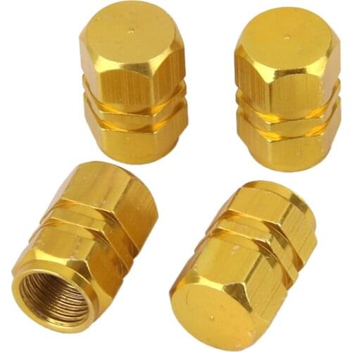 Automotive Tire Wheel Metal Valve Stem Cap Dust Proof Cover Replacement for Car, Motorbike, Trucks and Bicycles (Pack of 16)
