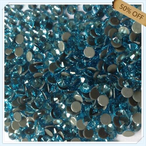 Free shipping new glue 50% off WHOLESALE size ss20 5mm AQUAMARINE color with 1440 pcs each pack ; diamond stone for GARMENT