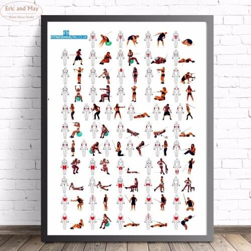 Bodybuilding Fitness Health Wall Art Canvas Painting Poster For Home Decor Posters And Prints Unframed Decorative Pictures