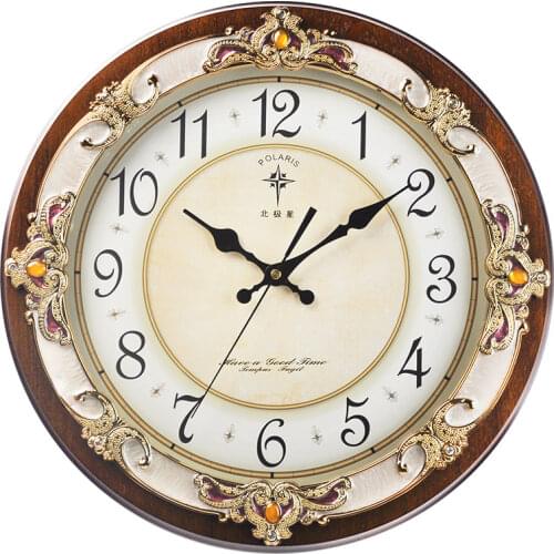 3d Large Wall Clock Vintage Living Room Wood Clocks European Style Silent Clock Creative Loft Relogio De Parede Home Decor SC352