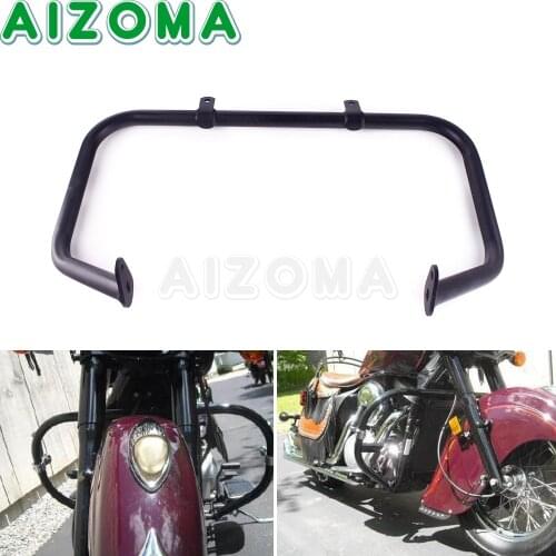 Black Engine Guard 1 1/4'' Bumper Crash Bar Body Frame Protection Motorcycle Parts For Kawasaki VN1500 1996-2005 2006 2007 2008