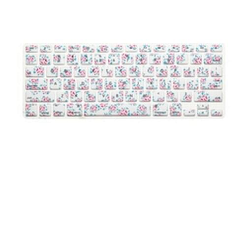 Flower Floral Pattern Silicone Laptop keyboard Skin Protector Cover film Guard 100pcs for Apple Macbook Pro Air Retina 13 15 17