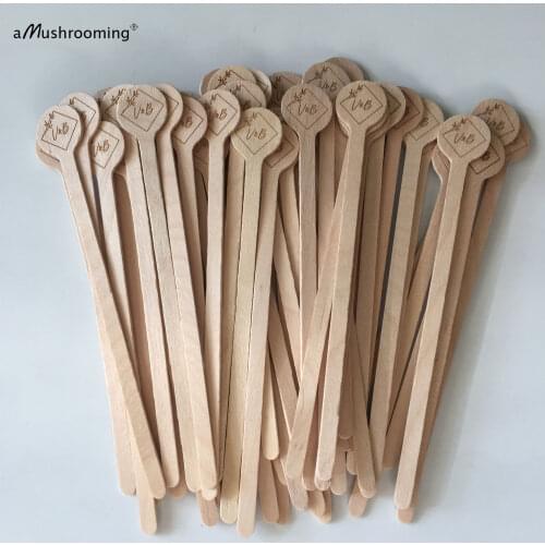 Wooden Coffee Stir Sticks With Round End for Hot and Cold Drinks Themed Disposable Swizzle Cocktail Stirrers Monogram Engraved