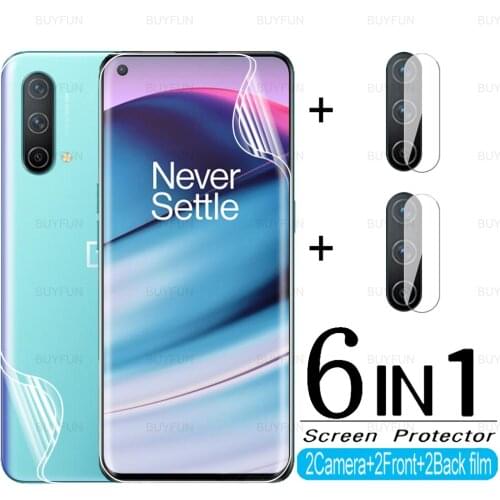 6in1 Hydrogel Film For OnePlus Nord CE 5G Soft Film For oneplus 7 8 9 Pro 9R 8T one plus nord n10 n100 Camera Protective Film