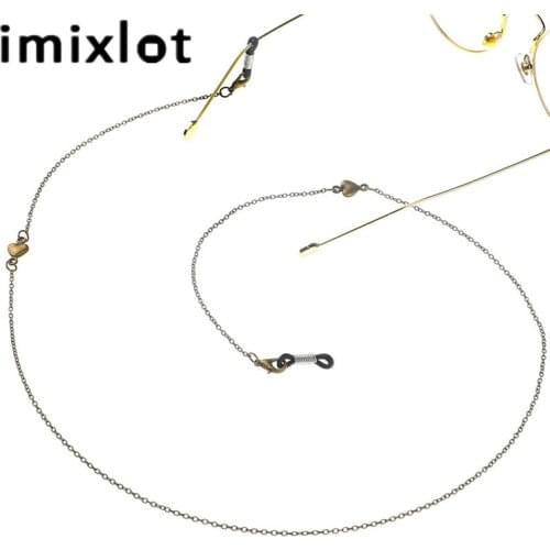 Imixlot Simple Classic Metal Heart Sunflower Link Chain Eyewear Accessories Unisex Neck Strap Reading Glasses Chain