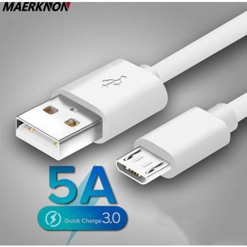 5A Micro USB Cable 1m 2m Data Sync Fast Charging Wire For Samsung S7 Huawei Xiaomi Note Tablet Android USB Phone Charger Cables
