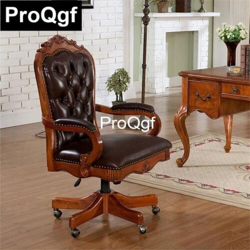 Kfsee 1Pcs A Set Prodgf Leather Castle Study Room Boss Office Chair