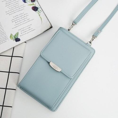 Summer New Lady Bag Long Pu Multi-function Women Wallet Mini Mobile Phone Bag Single Shoulder Bag Slant Straddle Korean #25