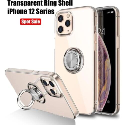 Magnetic Car Phone Case For iPhone 12 11 Pro XS Max XR X SE 2 2020 Shockproof Back Cover 8 7 Plus Clear Ring Holder Stand Cases