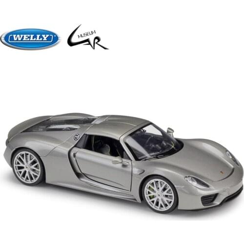 WELLY 1:24 Model Car Simulation Alloy Metal Toy Car Childrens Toy Gift Collection Model Toy Gifts Porsche 918 Spyder