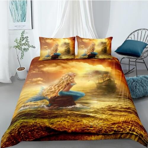 3D Duvet Cover Sets Blue Sea Animal Quilt Covers Comforter Case Set Bedding Set King Queen Full Twin Double Single Bed Linens