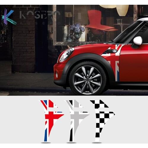 Car Front Wing Fender British flag sticker For BMW MINI R55 R56 R60 R61 COUNTRYMAN Car Styling Exterior decoration Accessories