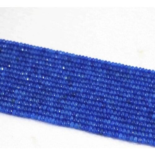 Newly lapis lazuli chalcedony stone jades 2X4mm 4X6mm 5X8mm abacus faceted loose beads fashion Jewelry making 15 inches B161