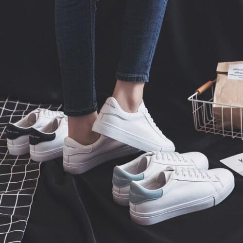 New womens casual white shoes, womens all-match flat-bottom lace-up shoes, students' lightweight and comfortable shoes