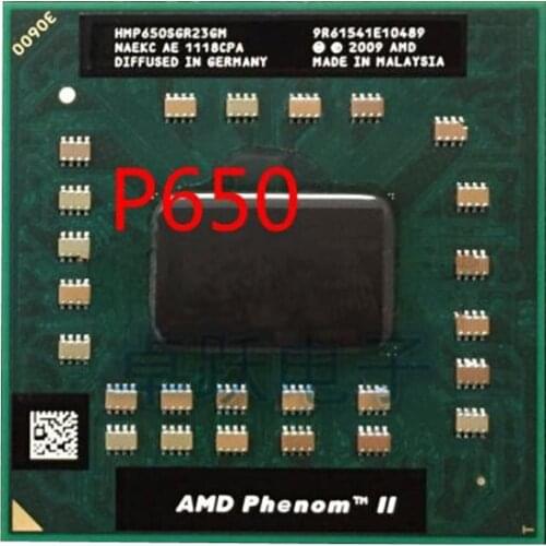 Original AMD Phenom P650 HMP650SGR23GM P650 CPU Dual core 2.60 GHz 2MB L2 Cache Socket S1 (S1g4) PGA638 free shipping
