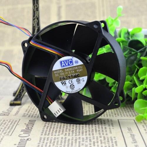 The Original AVC DA09025B12U 9225 9cm 90mm CPU fan 12V 0.7A double ball-bearing with 4pin temperature control