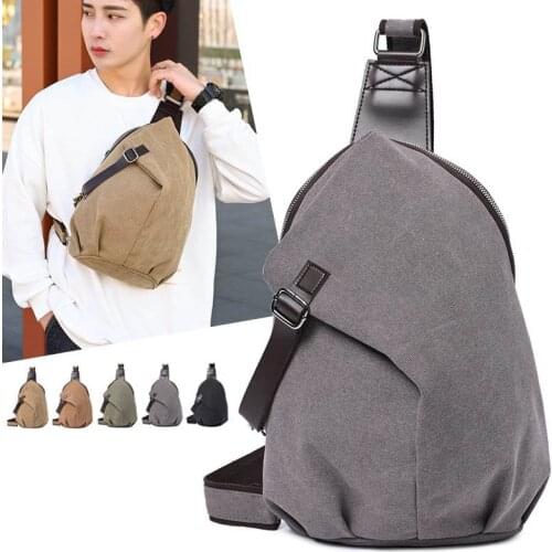 Casual Shoulder Bags For Men 2021 New Canvas Waist Bag High-Capacity Unisex Travel Crossbody Messenger Bag Fashion Men Handbag