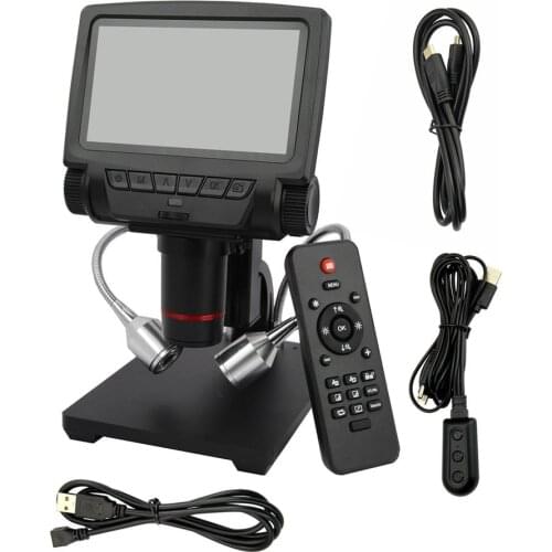 Andonstar Professional 5 Inch Screen Digital Microscope Metal Stand HDMI Microscope for Mobile Phone Repair Soldering Tools