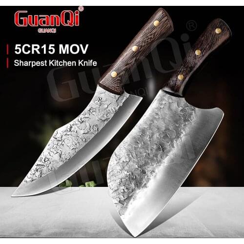 Handmade Chopping Butcher Cleaver High Carbon Steel Kitchen Chef Knifes Traditional Slicing Cleaver Knifes Cooking Knives Set