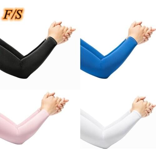 1 Pair Unisex Cooling Arm Sleeves Elbow Cover Cycling Run Fishing UV Sun Protection Outdoor Women Ice Silk Cool Arm Sleeves