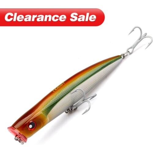 Fishing Lures 105mm 24g Topwater Hard Bait Popper Lures with Treble Hooks Strong Temptation Artificial Fishing Bait Tackle